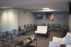 Waiting room of the Jeffersonville Dry Eye Center